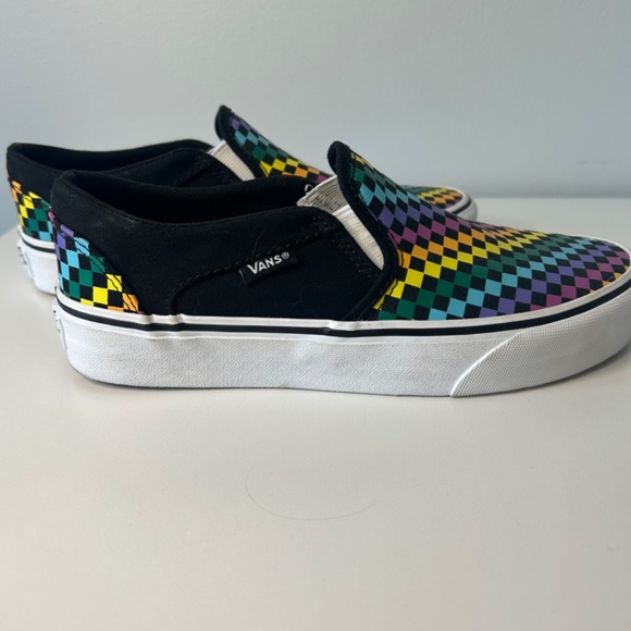Vans Women’s Size 6 Multicolored Check Slide - Picture 3 of 5